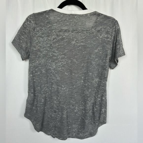 LNA Revolve Grey Marbled Scoop Neck Short Sleeve T Shirt Size Small - Picture 4 of 6
